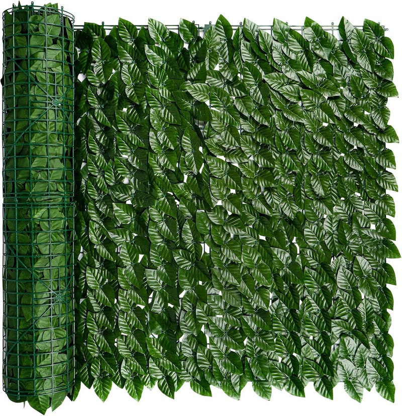 iCover Artificial Ivy Privacy Screen for Fence, 39x157in Strengthened Joint Prevent Leaves Falling Off, Faux Hedge Panels Greenery Vines, Decorative Fences for Outdoor, Garden - Image 1